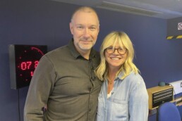 Our CEO, Warren Evans with Zoe Ball from BBC Radio 2